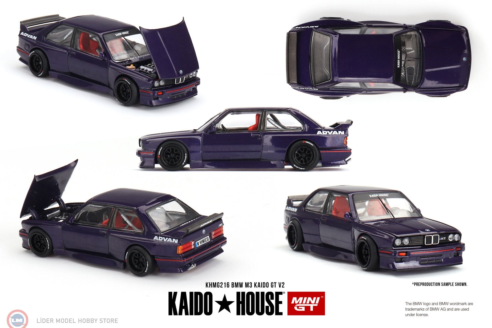 1:64 Mini GT Kaido 1989 BMW E30 M3 Kaido GT V2