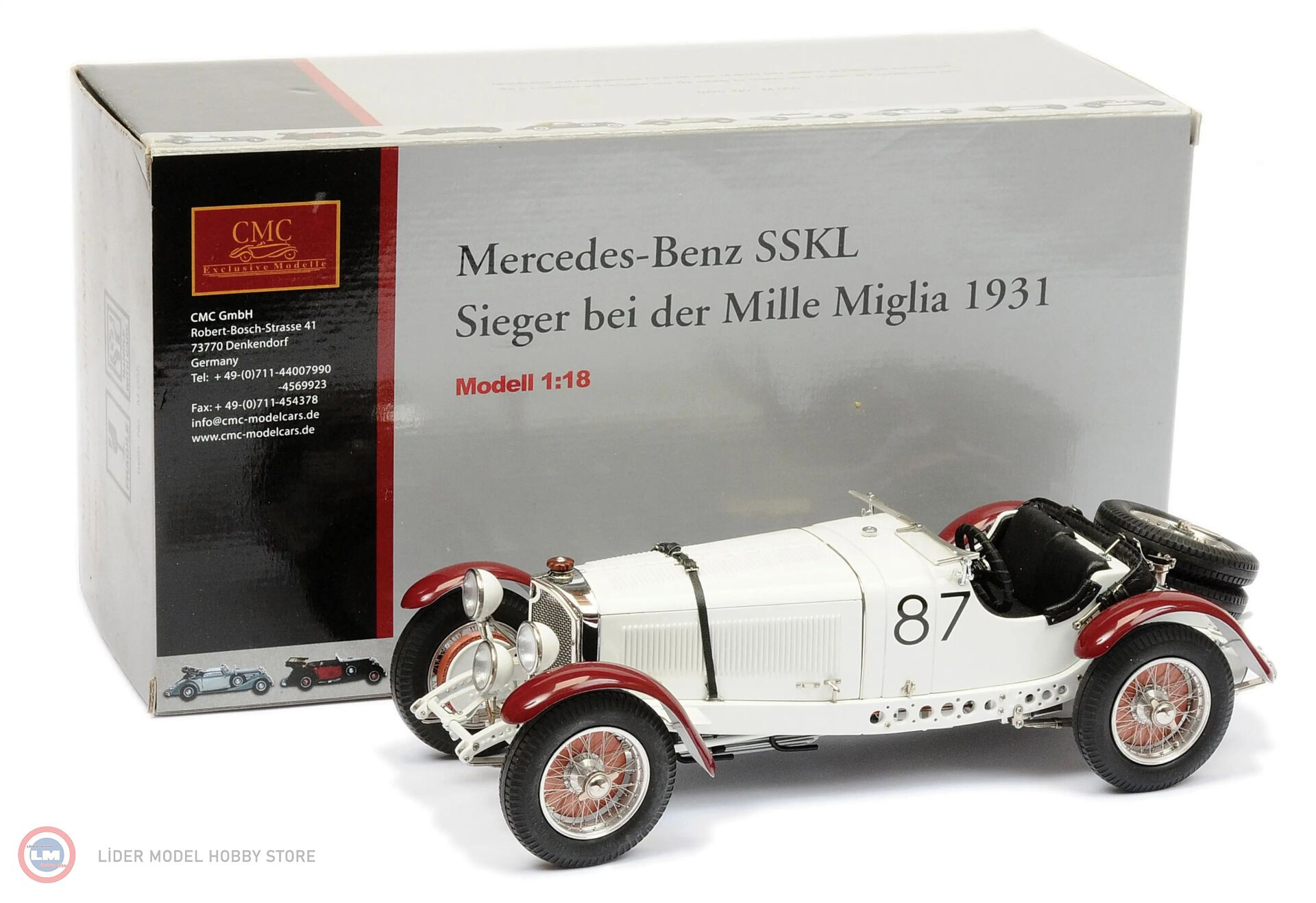 1:18 1931 Mercedes Benz SSKL Mille Miglia Win Rudolf Caracciola