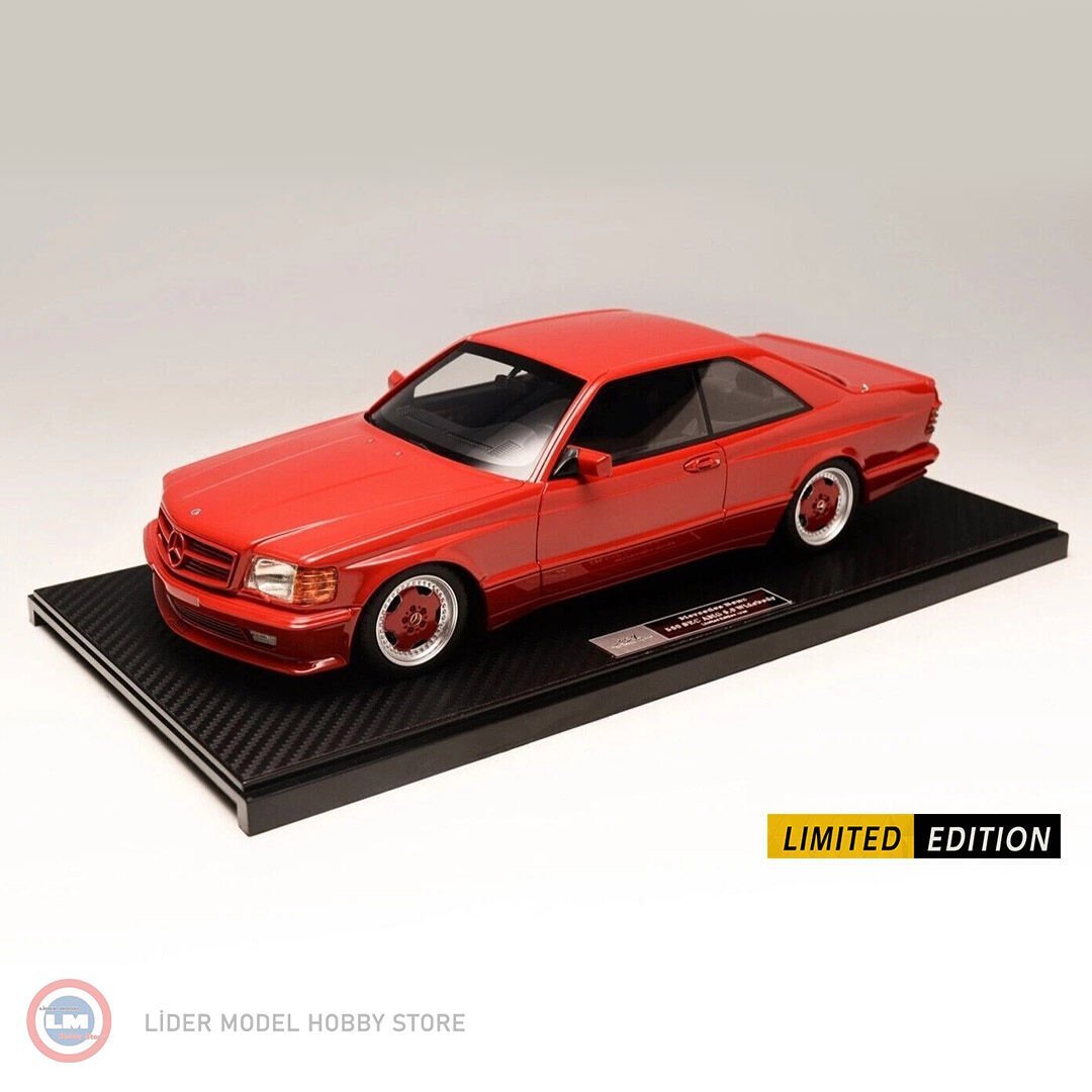 1:18 IVY Mercedes Benz 560 SEC AMG 6.0 Widebody Signal Red 66 Limitli