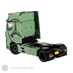 1:18 NZG 2019 Mercedes Benz Actros MP5 4x2 ve LOHR Araç Taşıyıcı Trailer Set Autotransporter olivgrün mit Stern