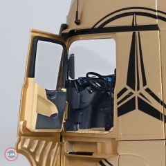 1:18 NZG 2019 Mercedes Benz Actros MP5 4x2 ve Araç Taşıyıcı Trailer Set Autotransporter Champagner