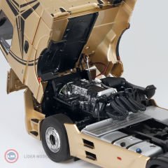 1:18 NZG 2019 Mercedes Benz Actros MP5 4x2 ve Araç Taşıyıcı Trailer Set Autotransporter Champagner