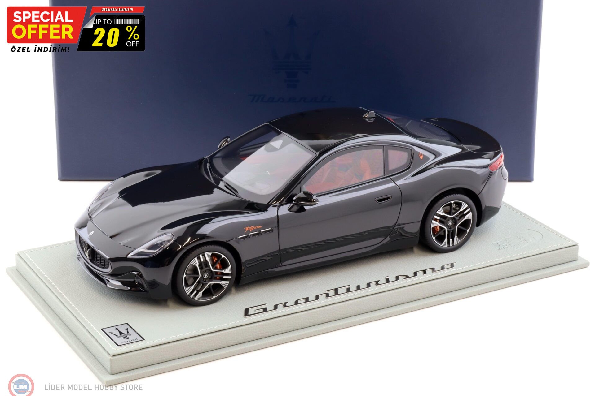 1:18 BBR 2023 Maserati Granturismo Folgore - nero