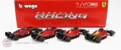 1:43 Burago Ferrari Racing F1 - Formula 1 team 4'lüSet