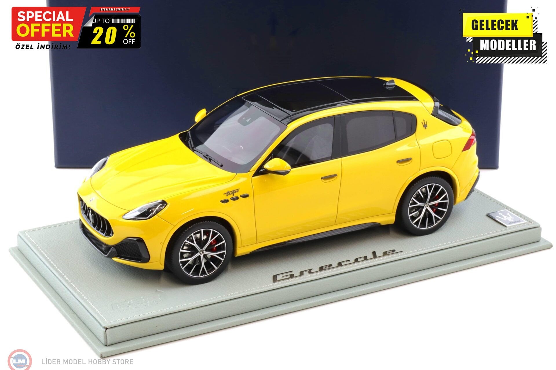 1:18 BBR 2022 Maserati Grecale Trofeo - Giallo