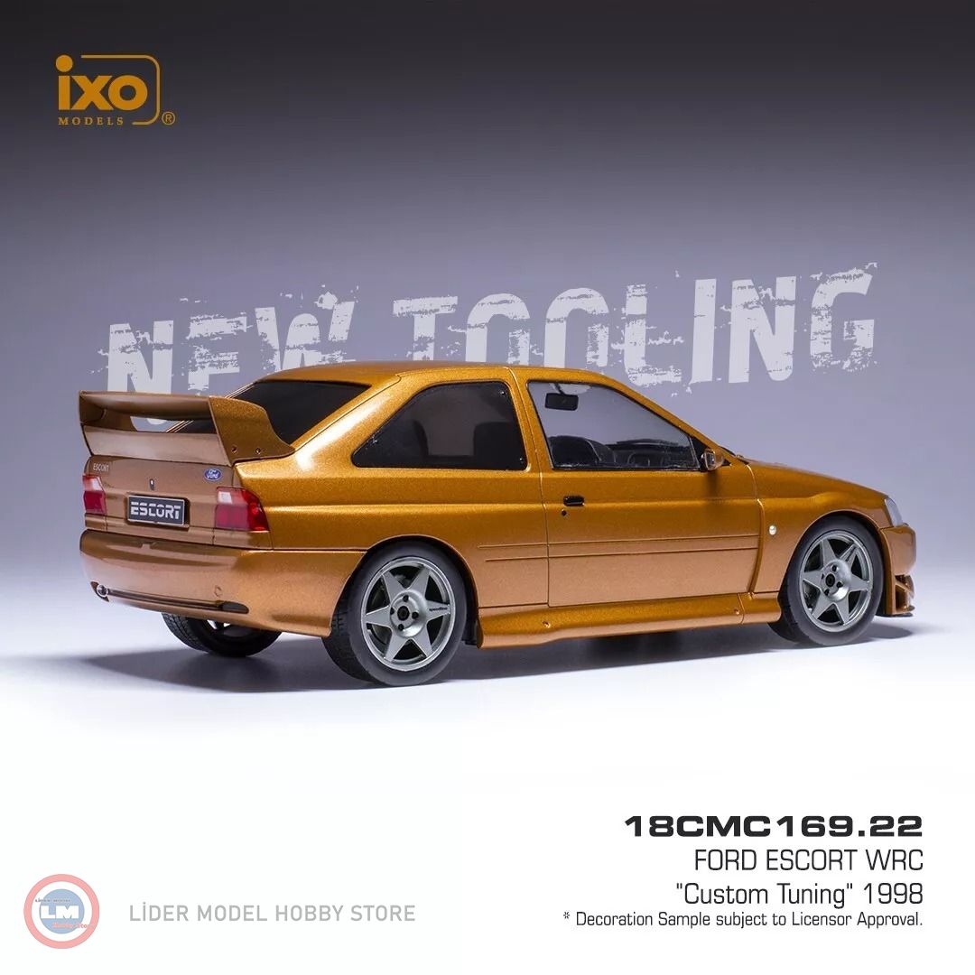 Ixo Ford Escort WRC 1998 dorée métallisée à l'échelle 1:18 - Modèle