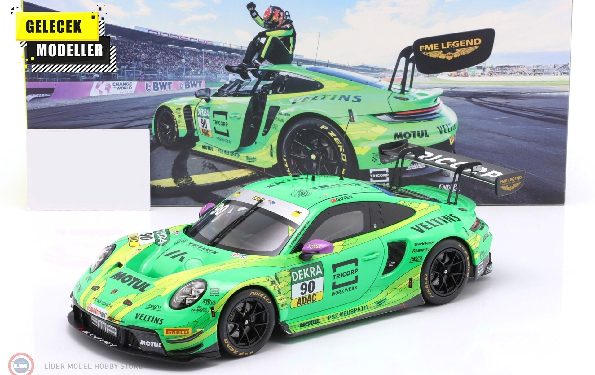 1:18 IXO 2025 Porsche 911 GT3 R Greeno DTM Champion Ayhancan Güven