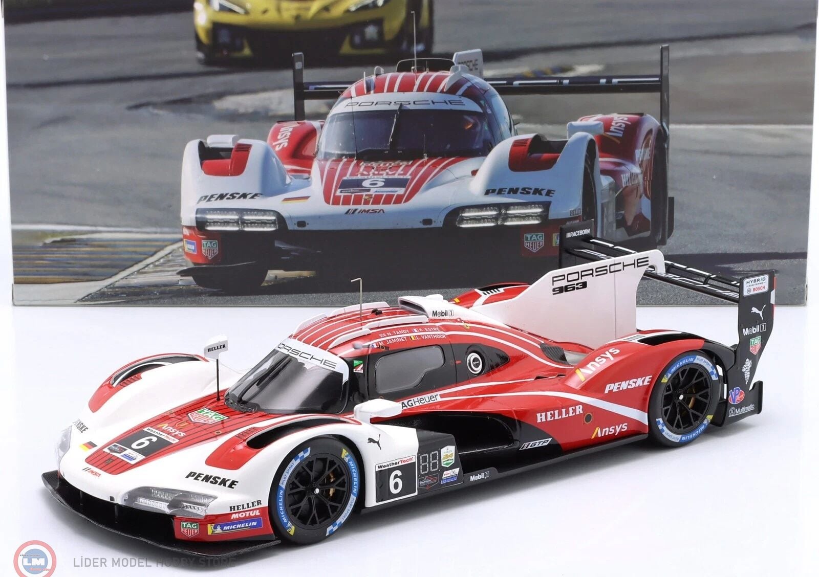 1:18 IXO Porsche 963 GTP6 #6 24h Daytona 2024 Porsche Penske Motorsport