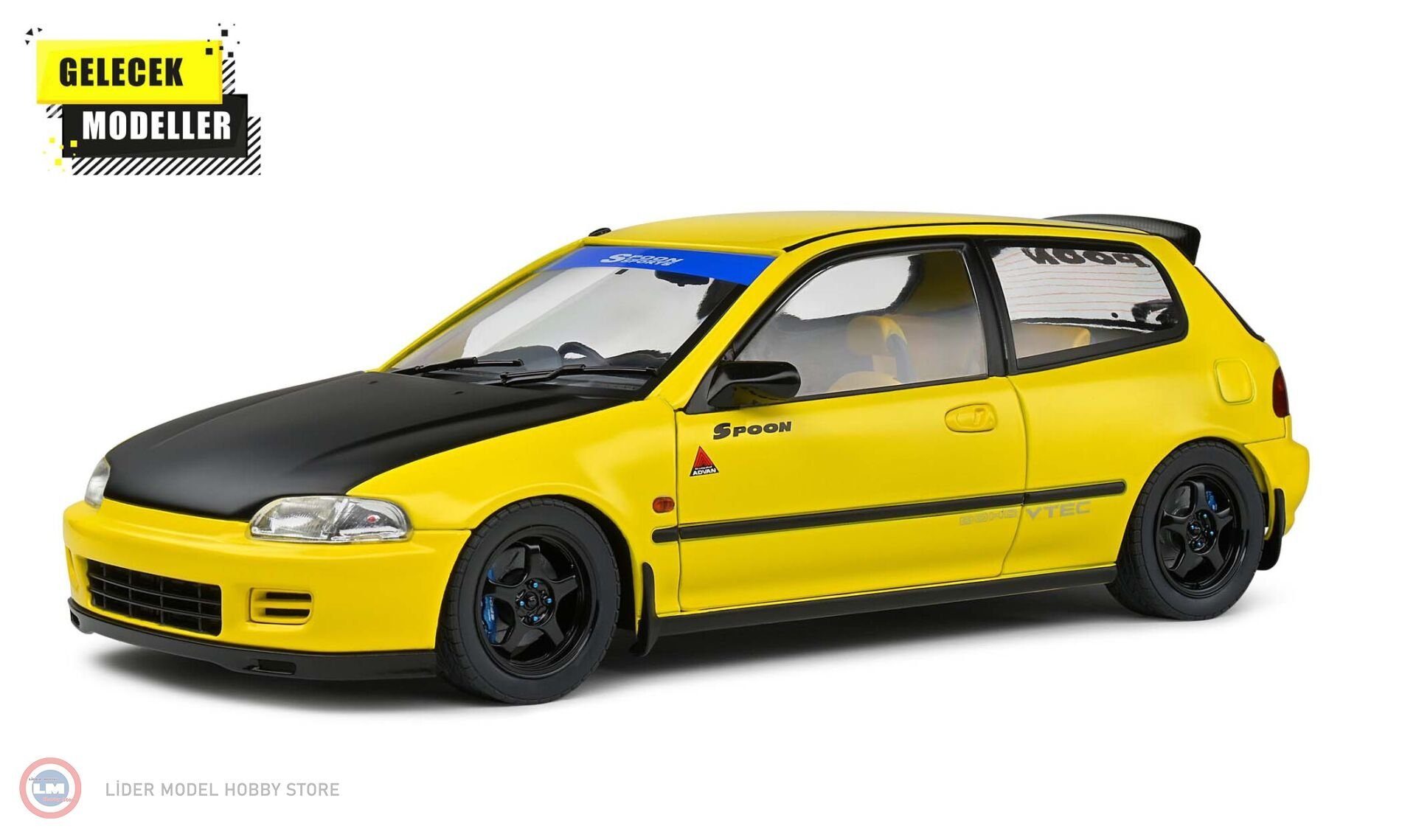 1:18 Solido 1991 Honda Civic (EG6) Spoon Version – Yellow Carnival