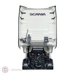1:18 NZG 2017 Scania V8 730S 4x2 ve Araç Taşıyıcı Trailer Set  weiß mit Vabis Logo & Lohr Autotransporter