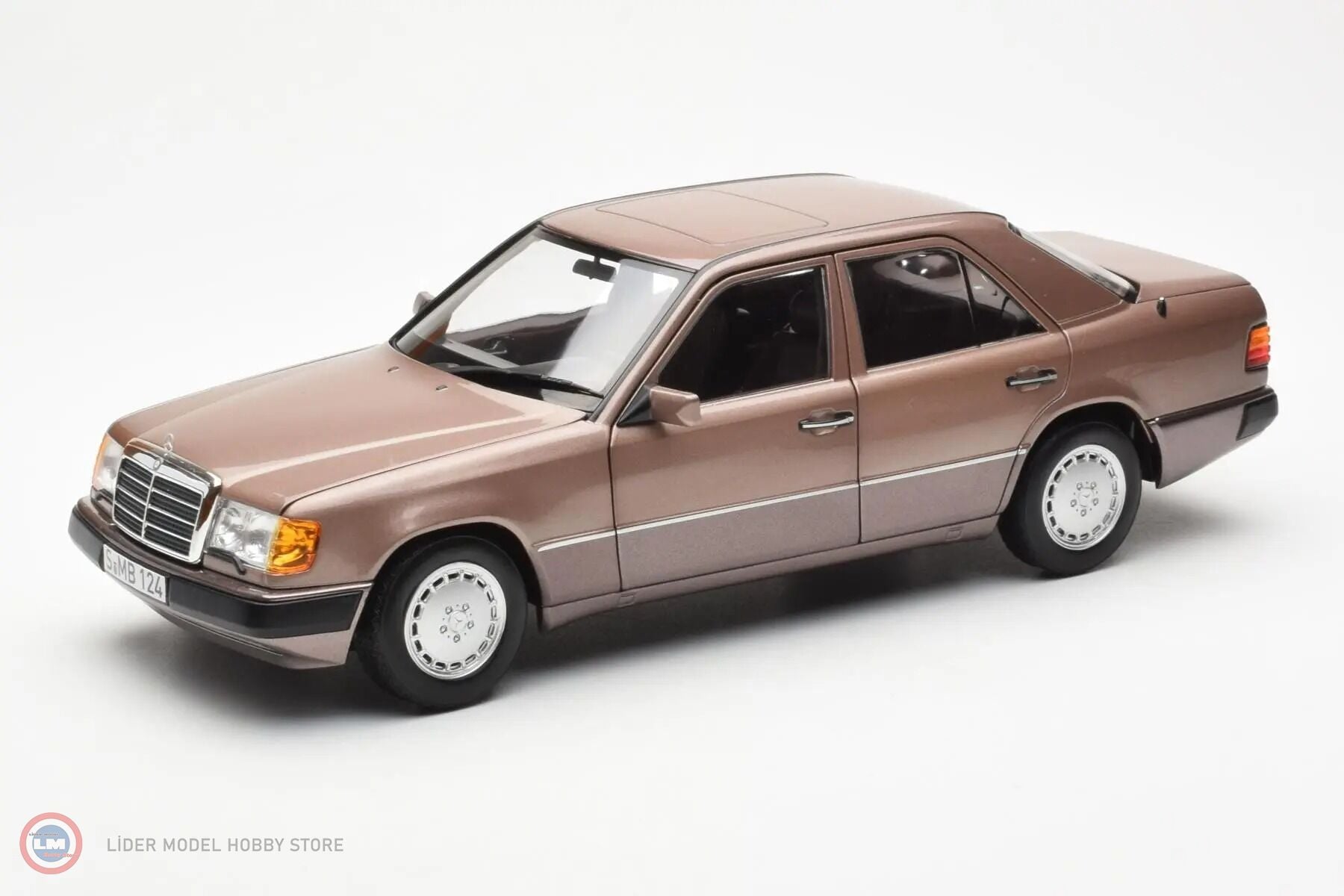 1:18 1989 Mercedes Benz E Class 230 E W124 - Rosewood