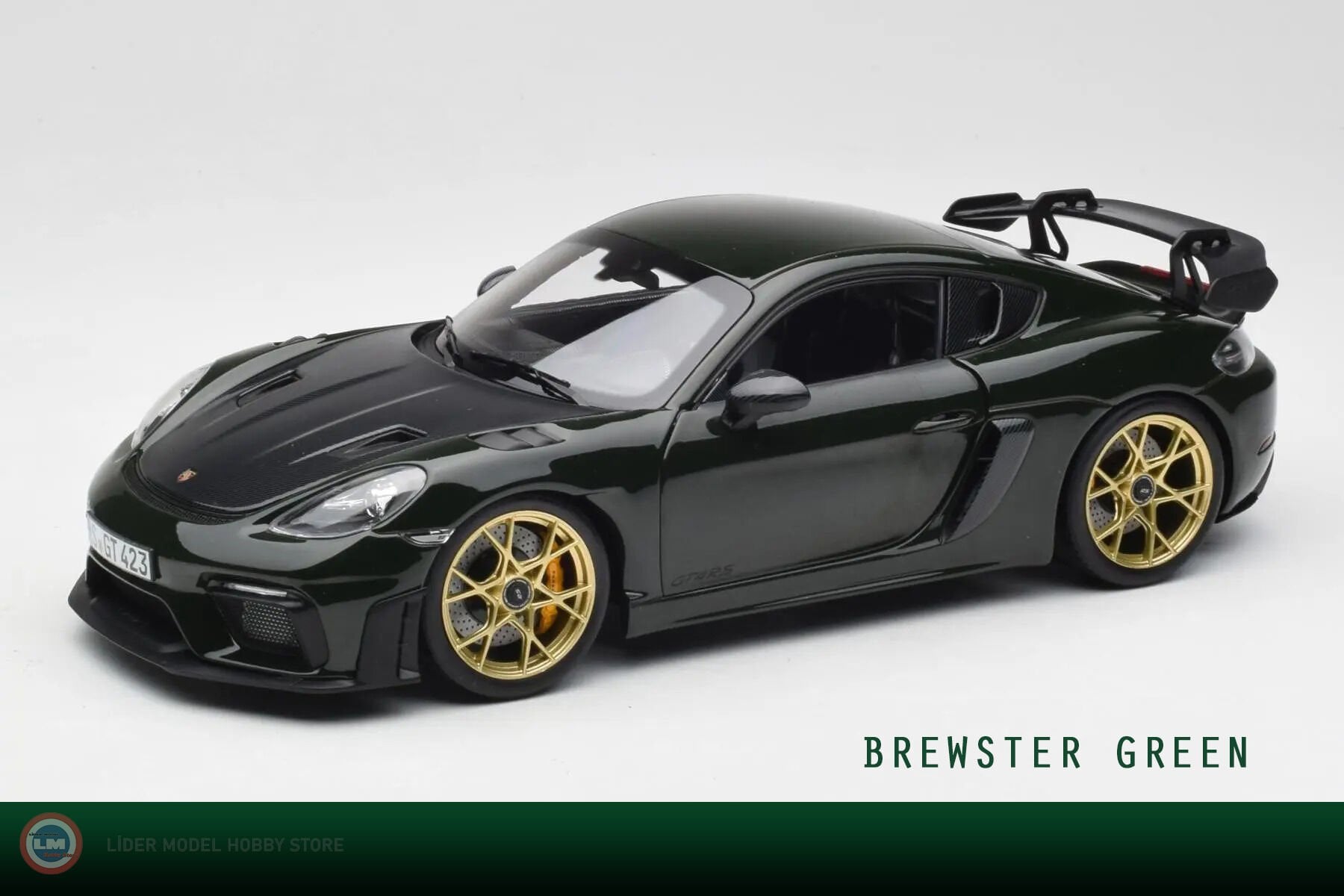 1:18 Norev 2023 Porsche Cayman GT4 RS with Weissachpackage - Brewster