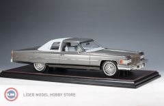 1:18 GLM/Stamp 1976 Cadillac Coupe de Ville Academy Gray Metallic