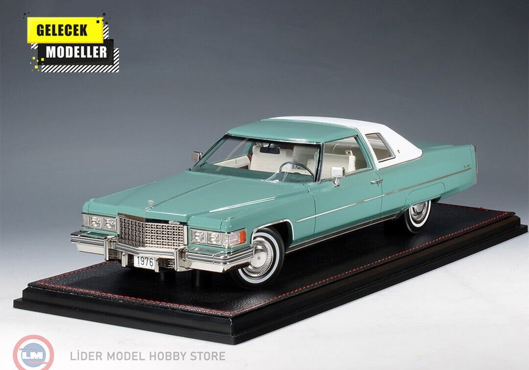 1:18 GLM/Stamp 1976 Cadillac Coupe de Ville Dunbarton Green
