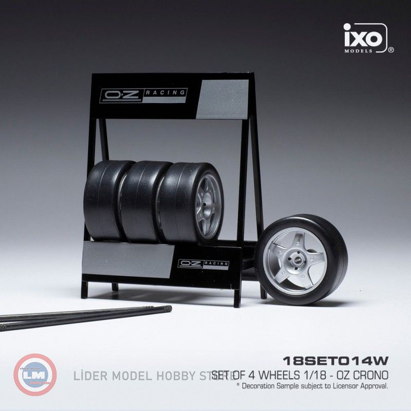 1:18 IXO OZ Chrono Standlı Jant Lastik Seti