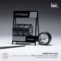 1:18 IXO OZ Chrono Standlı Jant Lastik Seti