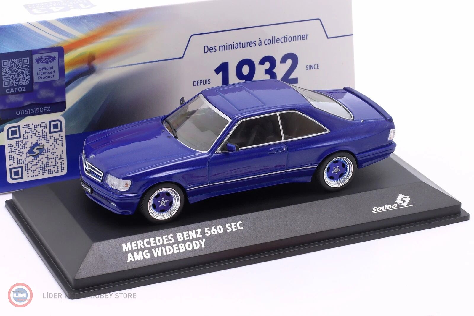 1:43 Solido 1990 Mercedes Benz 560 SEC AMG Widebody