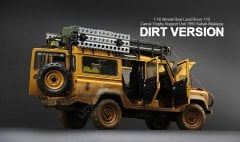 1:18 1993 Land Rover Defender 110 Camel Trophy  Support Unit Sabah Malaysia Dirty Version