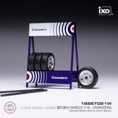 1:18 IXO Cromodora Standlı Jant Lastik Seti