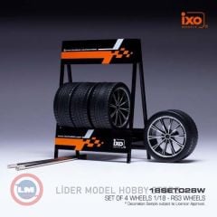 1:18 IXO RS3 -black/silver Wheels - Standlı Jant Lastik Seti