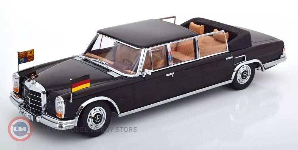 1:18 KK Scale 1965 Mercedes Benz 600 W100 Landaulet Queen Elizabeth II  Kiesinger
