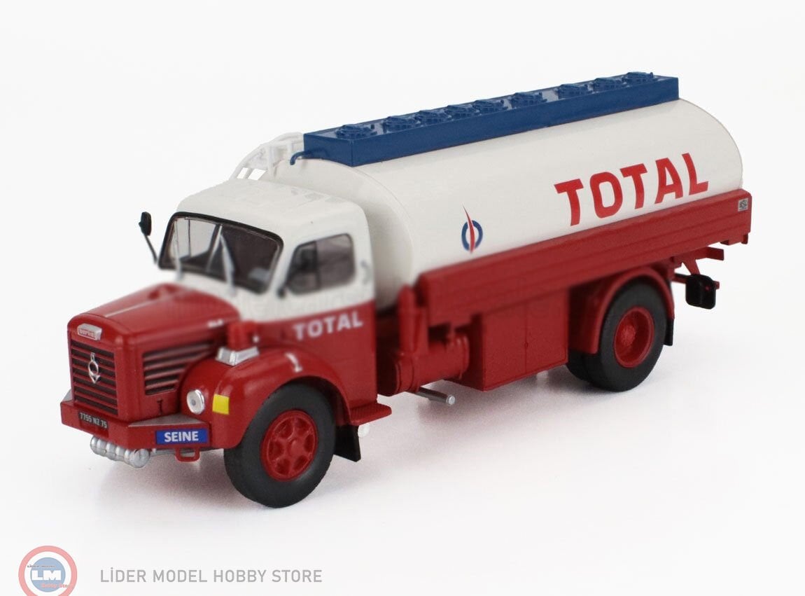 1:43 Atlas 1960 BERLIET GLR 8M2 TANKER TRUCK TOTAL FUEL 2-ASSI