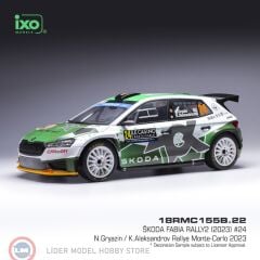 1:18 IXO 2023 Skoda Fabia Rallye 2 #24 Rallye Monte Carlo