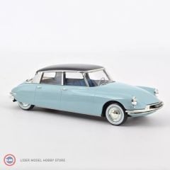 1:18 1959 Citroen DS 19  Nuage Blue and Violet + Caravane Hénon
