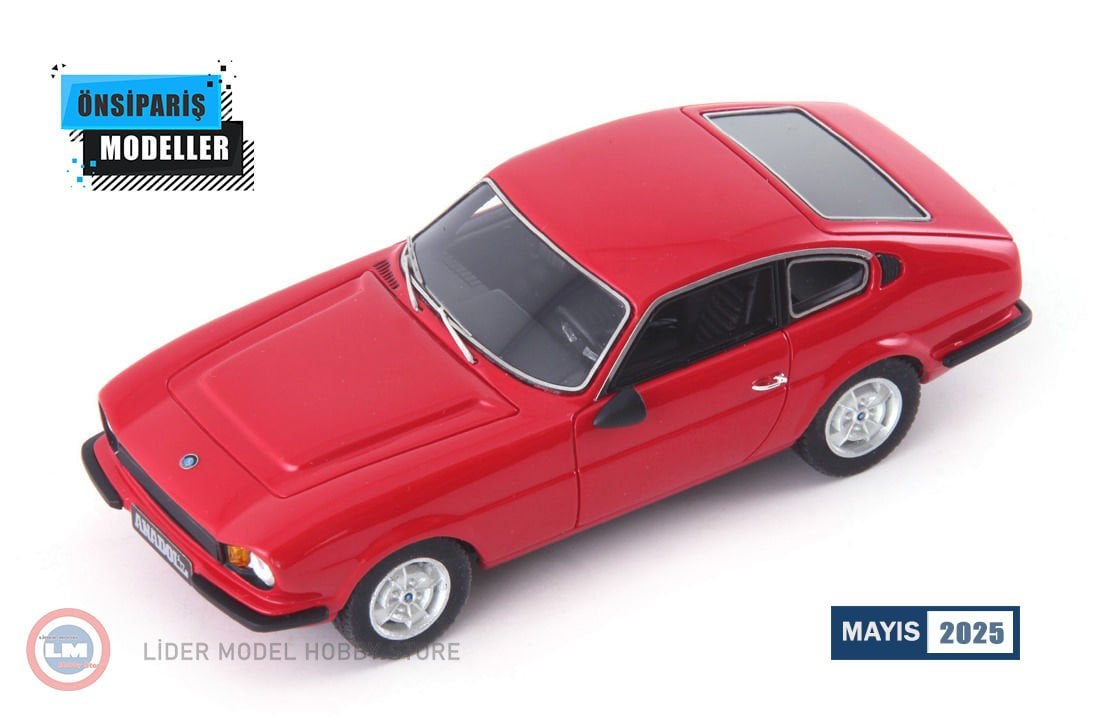 1:43 AutoCult 1972 ANADOL  STC-16 Kırmızı - Türkiye
