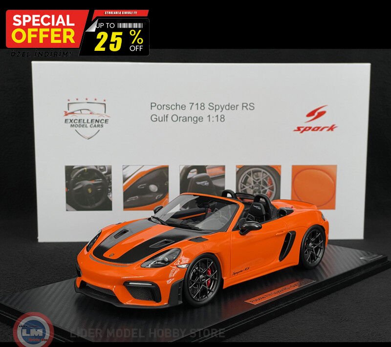 1:18 Spark 2024 Porsche 718 Spyder RS Typ 982 - gulf orange