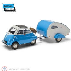1:18 Minichamps 1960 BMW Isetta With Trailer
