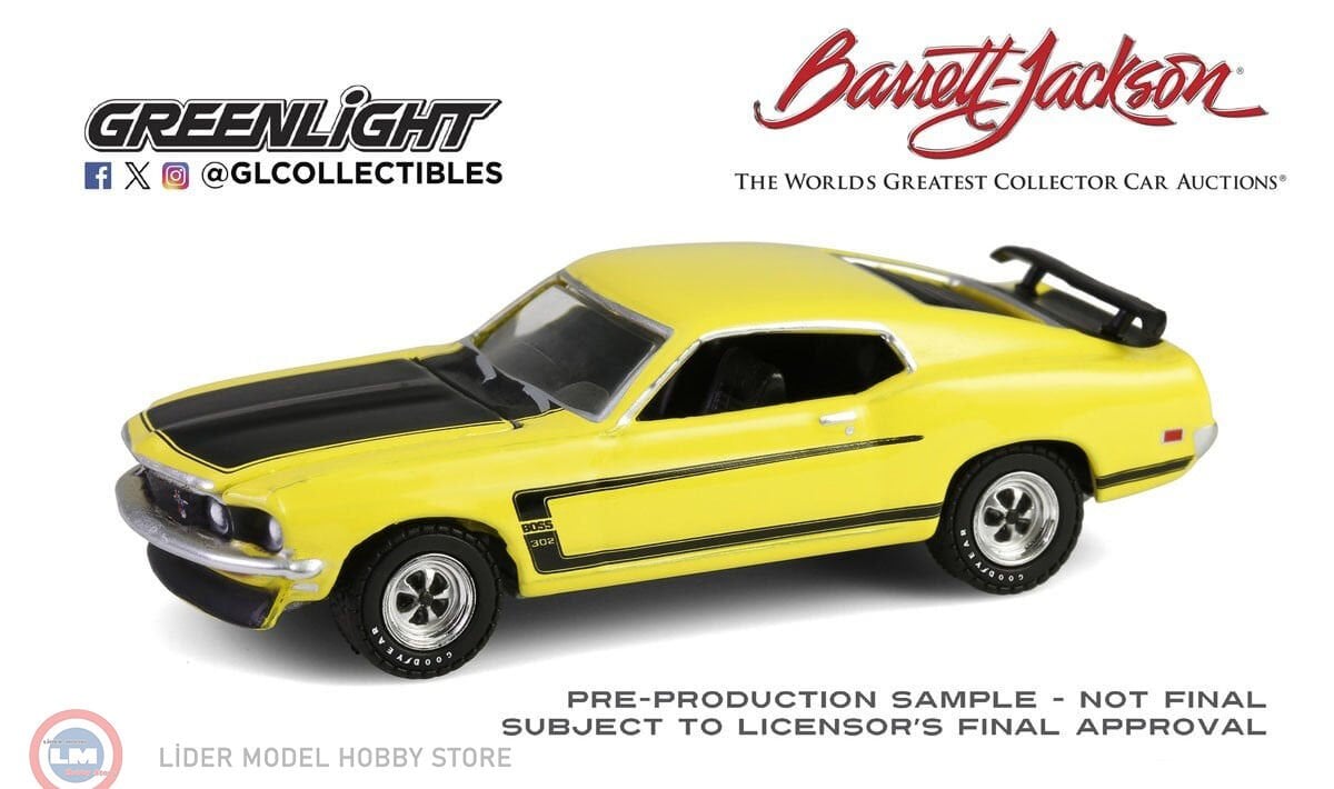 1:64 Greenlight 1969 Ford Mustang Boss 302 Bright Yellow Scottsdale 2024