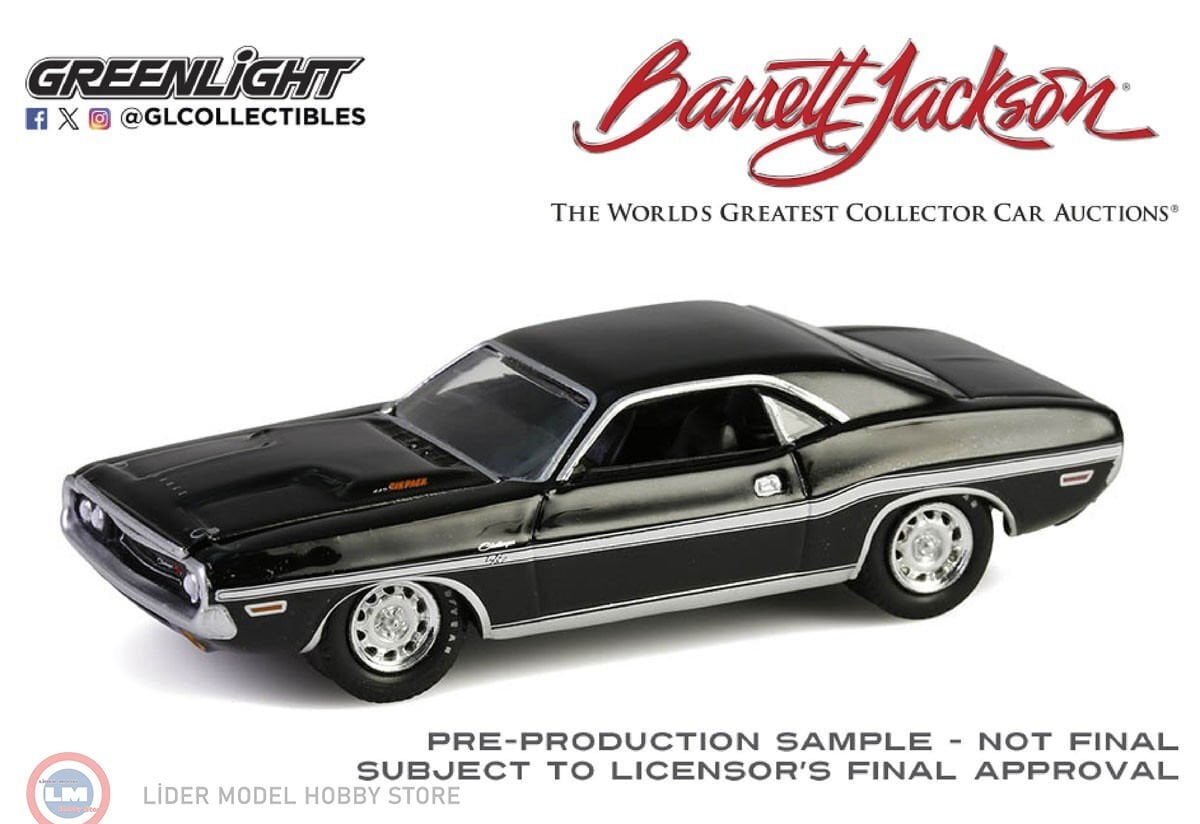 1:64 Greenlight 1970 Dodge Challenger RT 440 Black Scottsdale 2024
