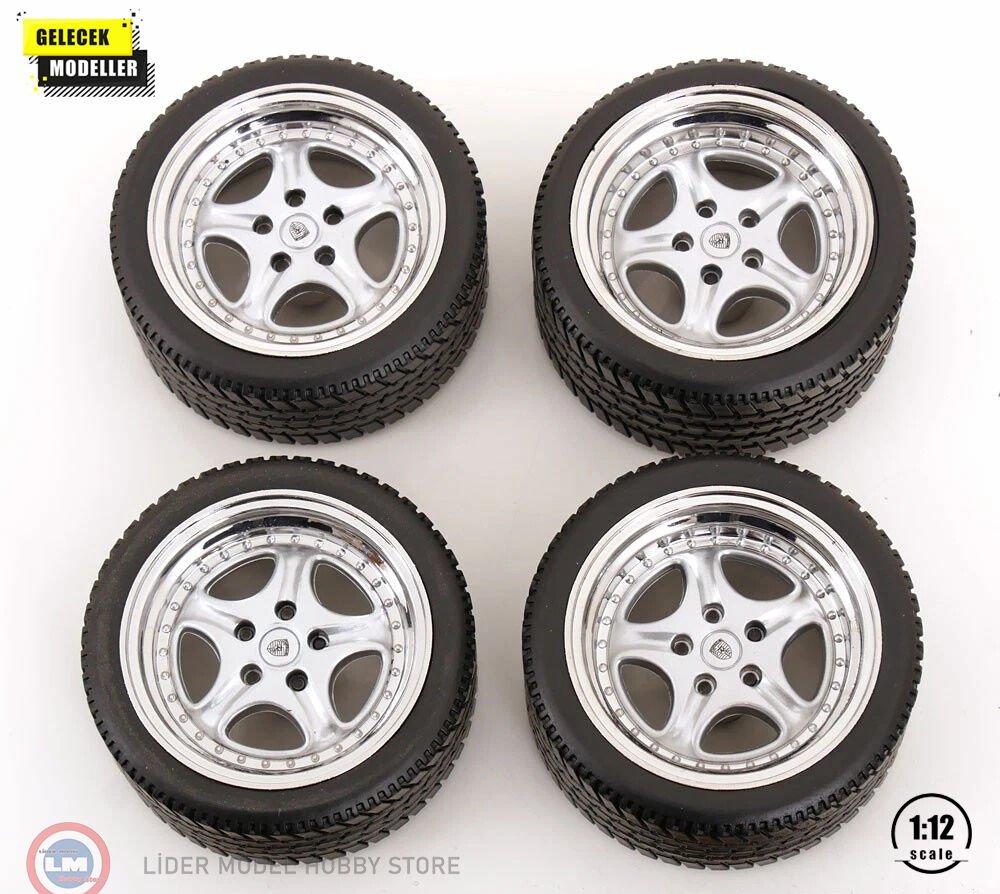 1:12 KK Scale Jant Lastik Seti - Porsche Speedline rims and tyres set 1996