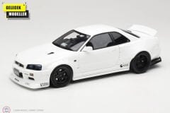 1:18 OTTO 2019 Nissan Skyline GT-R R34 KRC Body Kit Pearl White QX1