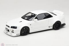 1:18 OTTO 2019 Nissan Skyline GT-R R34 KRC Body Kit Pearl White QX1