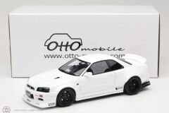 1:18 OTTO 2019 Nissan Skyline GT-R R34 KRC Body Kit Pearl White QX1