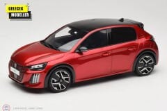 1:18 OTTO 2024 Peugeot 208 GT Hybrid Red Elixir