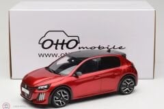 1:18 OTTO 2024 Peugeot 208 GT Hybrid Red Elixir