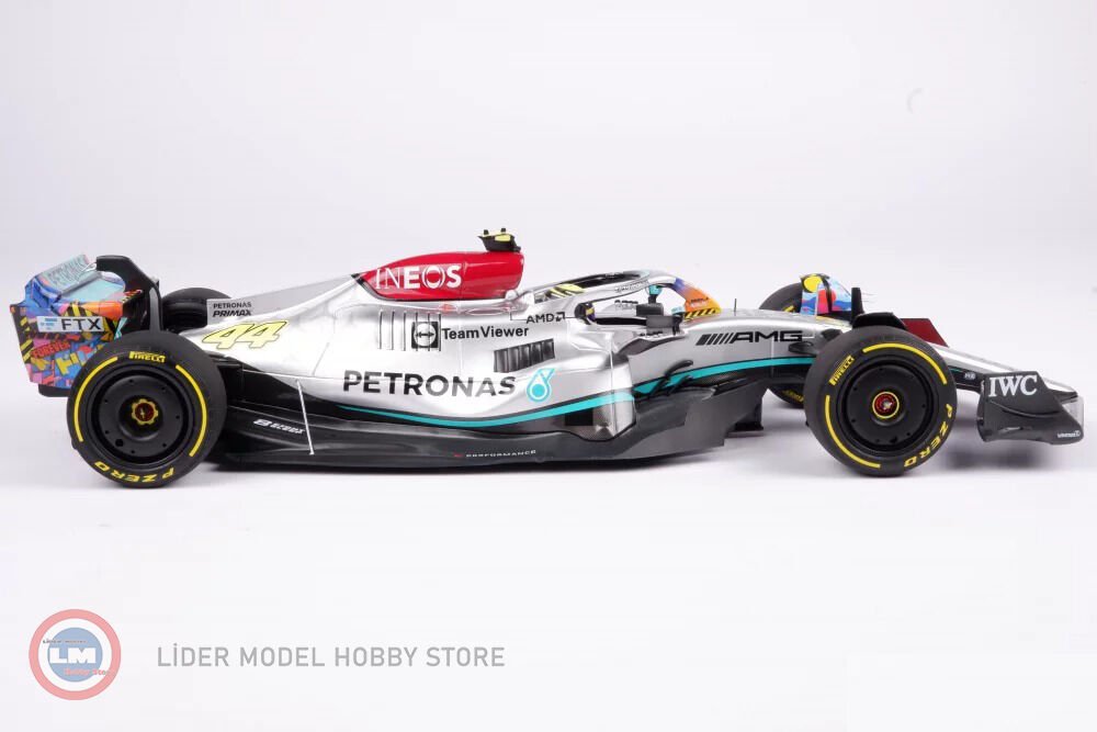 Minichamps 1/18 Mercedes W13 E Performance – Miami GP 2022 – Russell – Maquette Métal