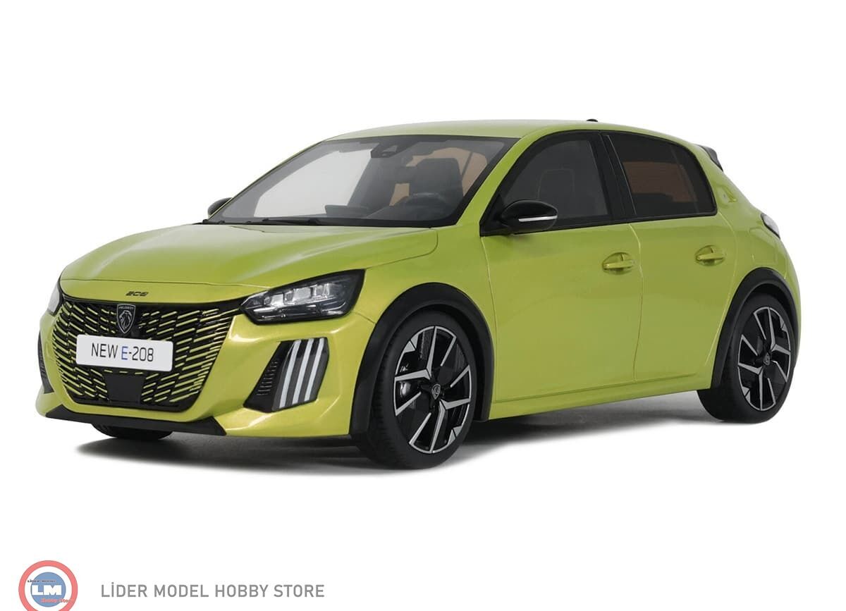 1:18 OTTO 2024 PEUGEOT E-208 GT JAUNE AGUEDA