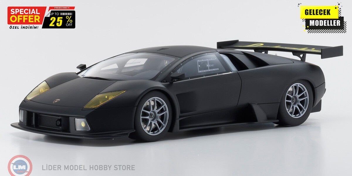 1:18 Kyosho 2007 Lamborghini Murcielago R-GT - matt black