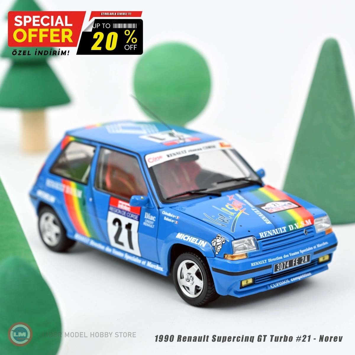 1:18 1990 Renault Supercinq GT Turbo #21