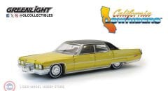 1:64 Greenlight 1971 Cadillac Sedan Deville Lowrider Gold Metallic