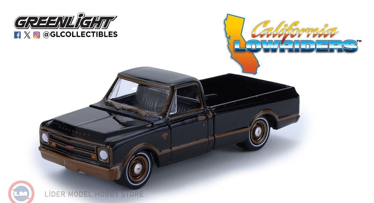 1:64 Greenlight 1972 Chevy C10 Lowrider Black Bronze