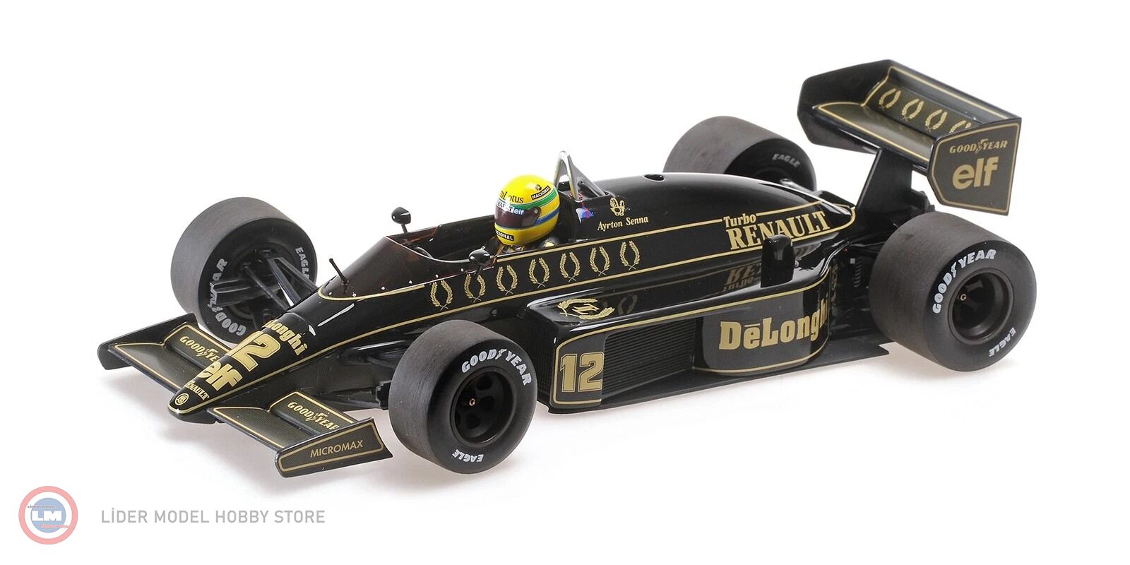 1:18 Minichamps  1986 Lotus RENAULT 98T #12– AYRTON SENNA - DIRTY VERSION