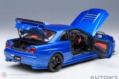 1:18 Autoart 2001 Nissan Skyline GT-R (R34) Z-tune Bayside Blue