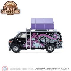 1:64 Greenlight 1978 GMC Vandura Custom Van - Wizard with Camp Hotel Cartop Sleeper Tent