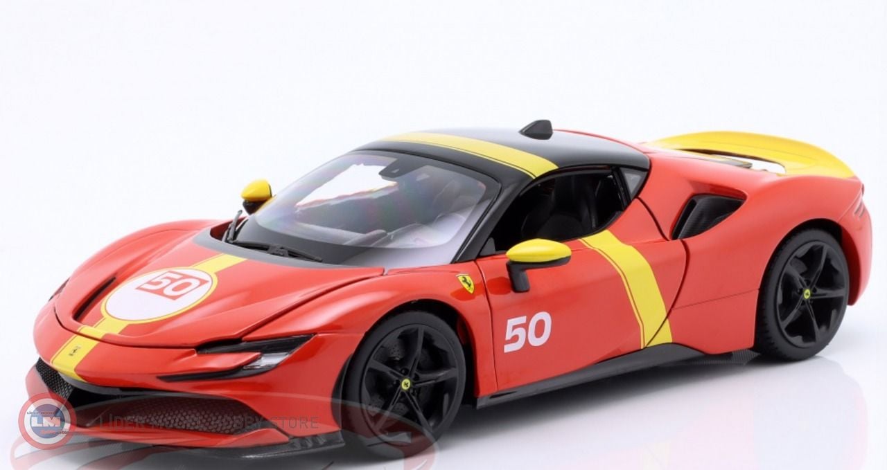 1:18 Burago 2020 Ferrari SF90 STRADALE #50 LE MANS LIVERY