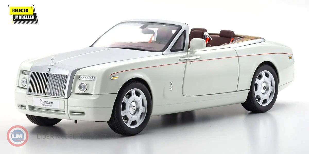 1:18 Kyosho 2013 Rolls Royce Phantom Drophead Coupe English White